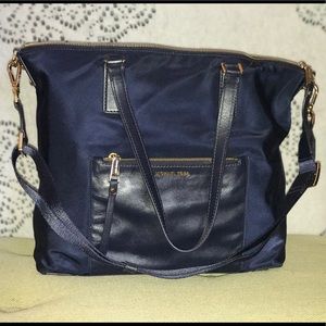 Michael Kors navy nylon shopper
